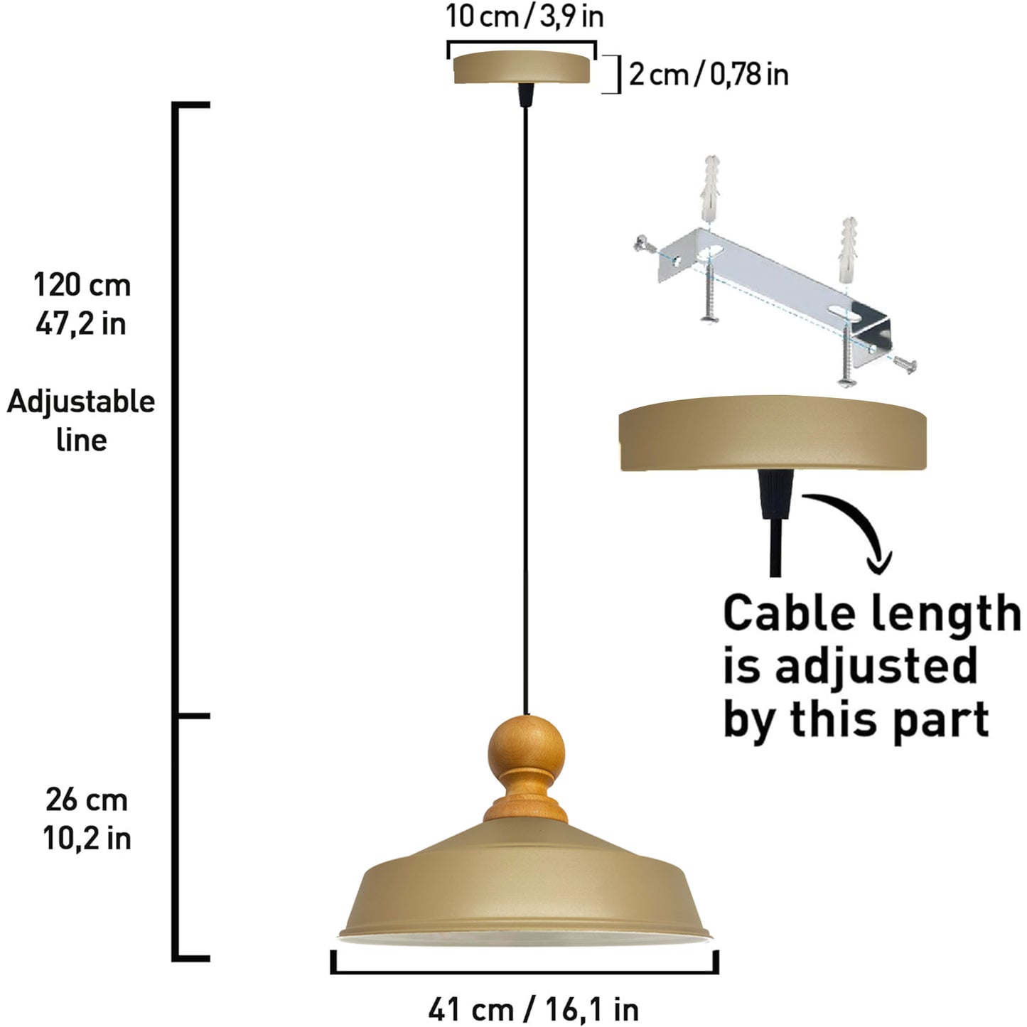 Lampada da cucina a sospensione