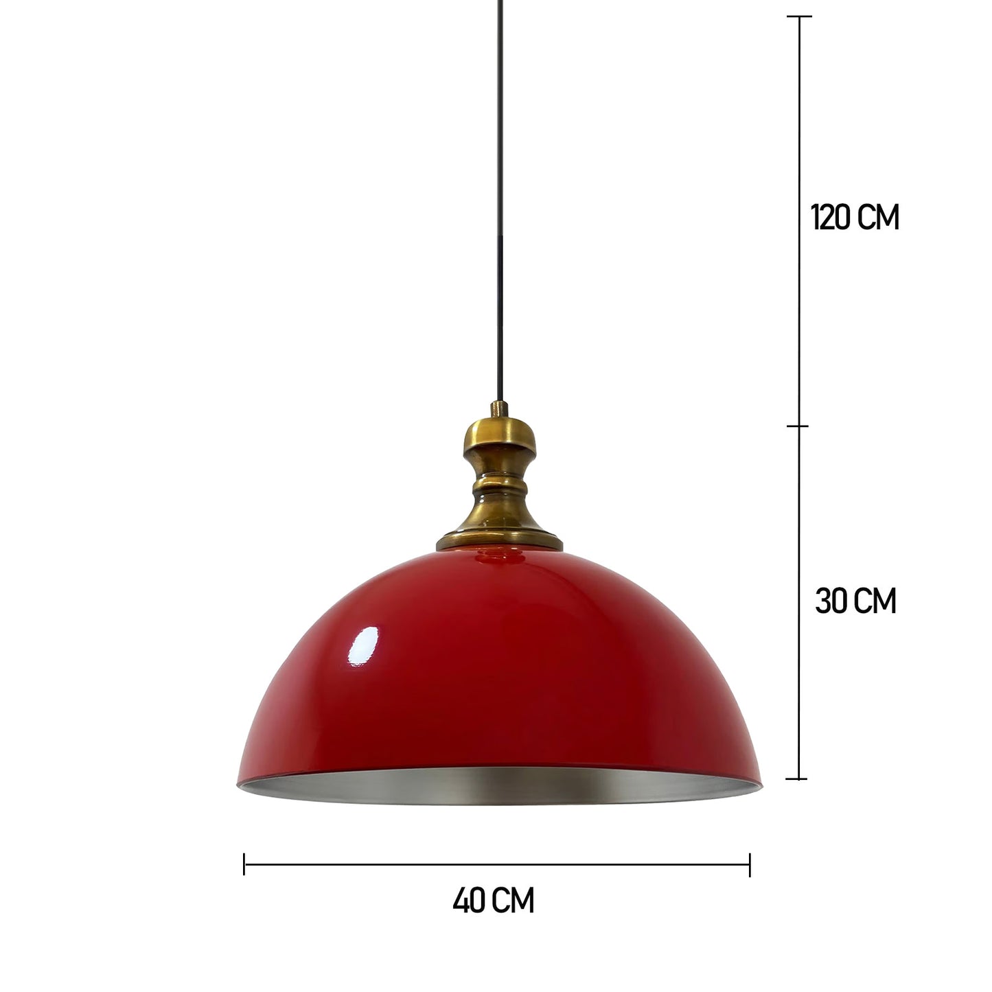 Bamyum Pendelleuchte Industrielle Metall Groß Ø 40 cm, Hängelampe Vintage Lampe