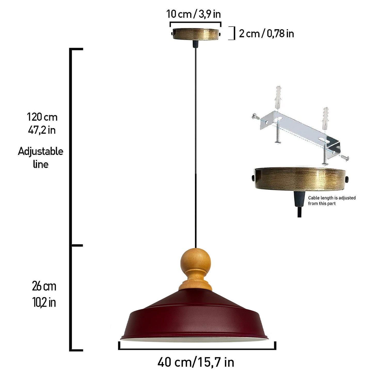 Lampada da cucina a sospensione