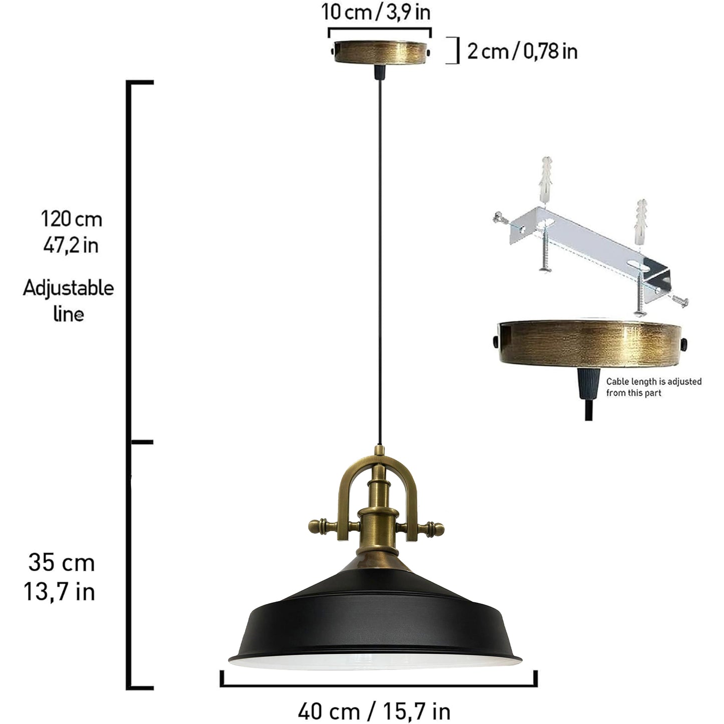 Bamyum Asletl-Marine Industrial Vintage Hängelampe