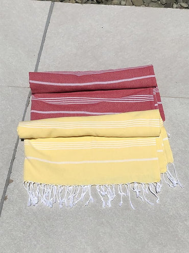 Bamyum SULTAN Großes Strandtuch 100 x 180 cm Vintage Baumwolle Strandtuch