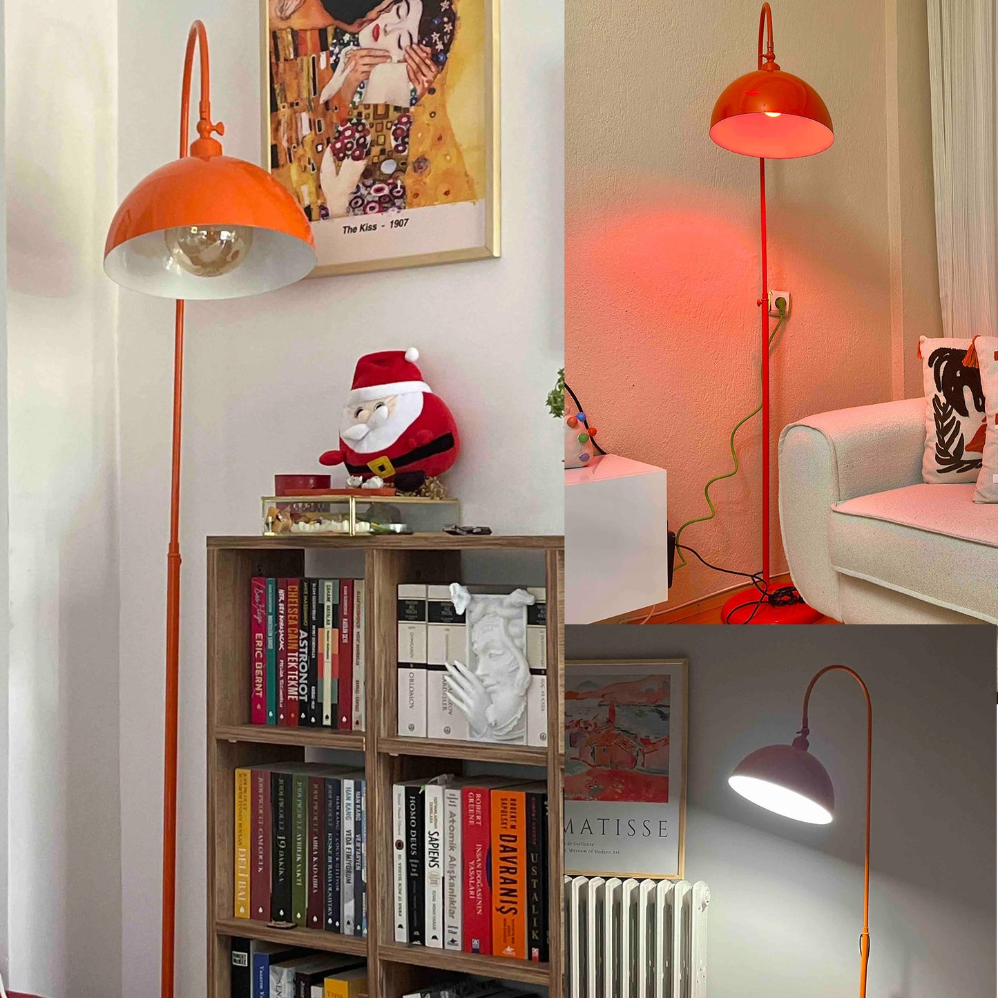 Stehlampe Moderne Stehlampe aus Metall mit E27, verstellbarer Lampenschirm