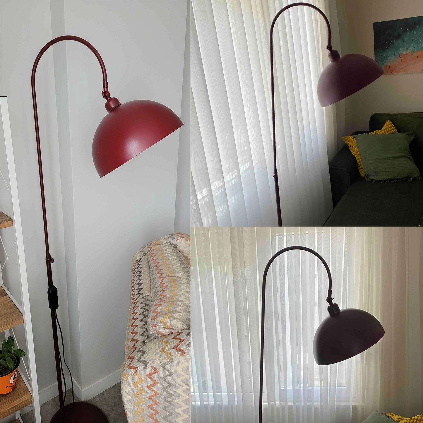 Stehlampe Moderne Stehlampe aus Metall mit E27, verstellbarer Lampenschirm