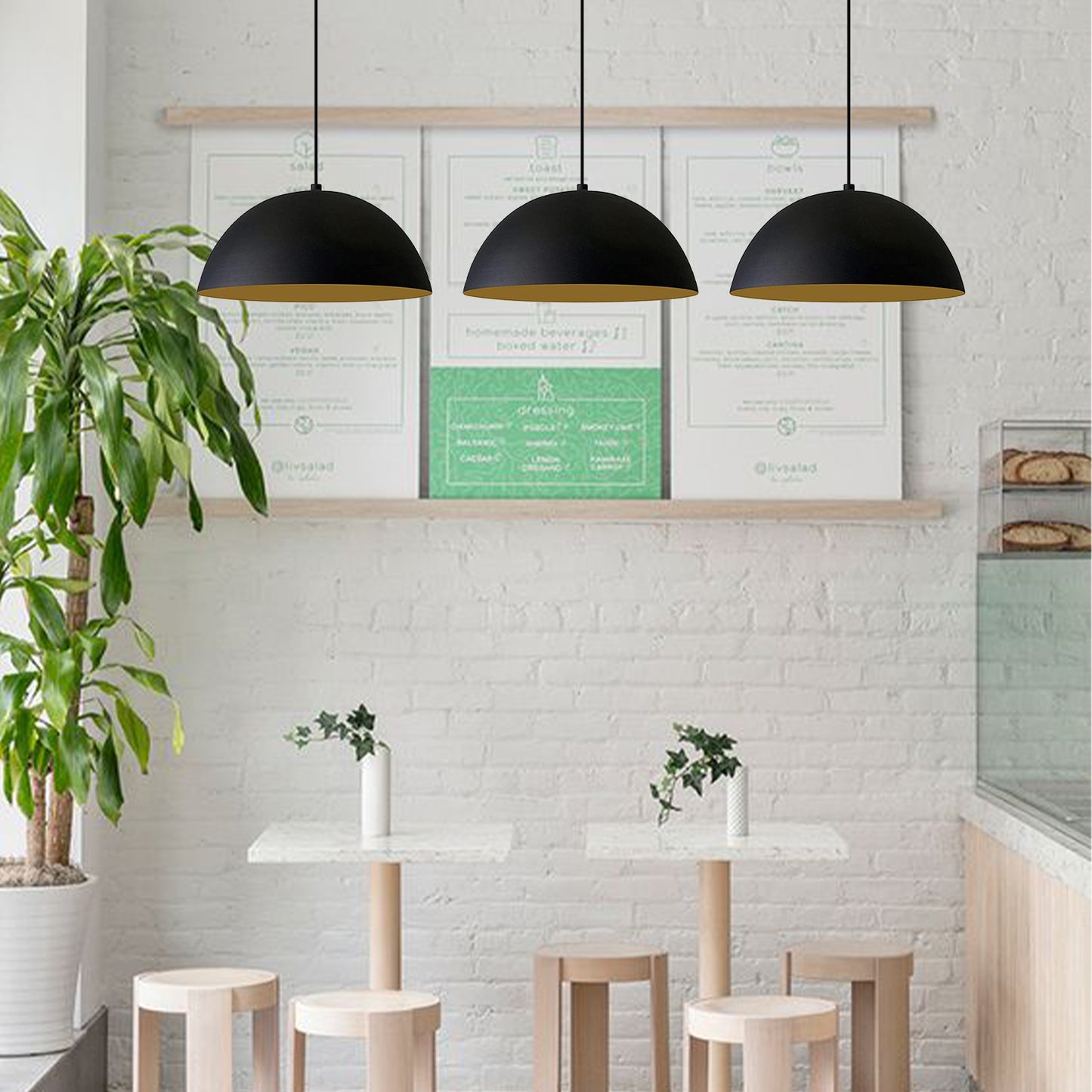 3x lampe E27 métal