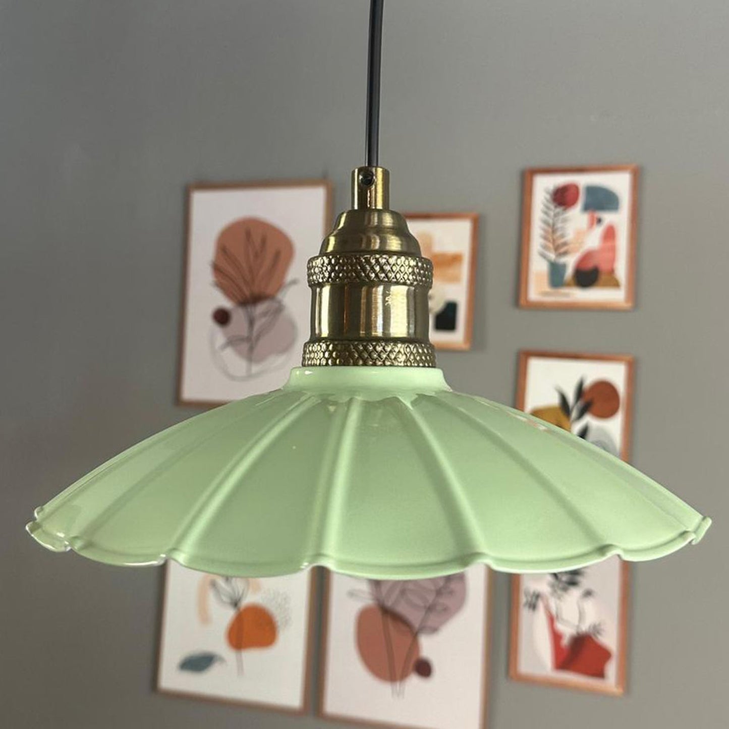 Pendelleuchte Risso Holz Metall, Modern Hängelampe ohne Leuchtmittel