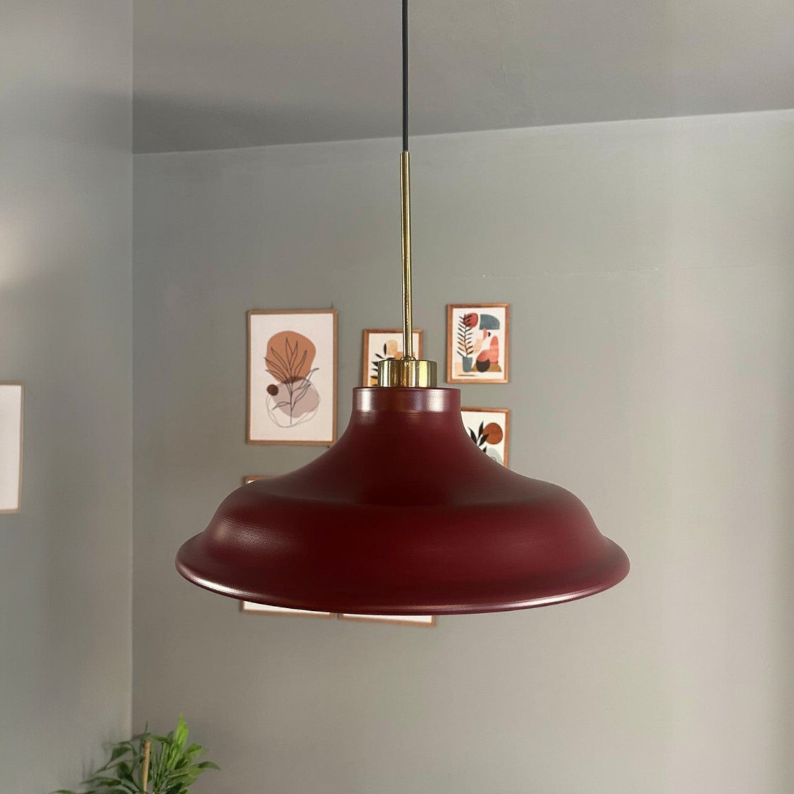 Pendelleuchte Bergo Dünn Ø40 cm, Metall Hängelampe