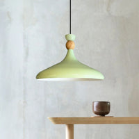 Pendelleuchte Champion aus Holz und Metall, 35 cm Hängelampe