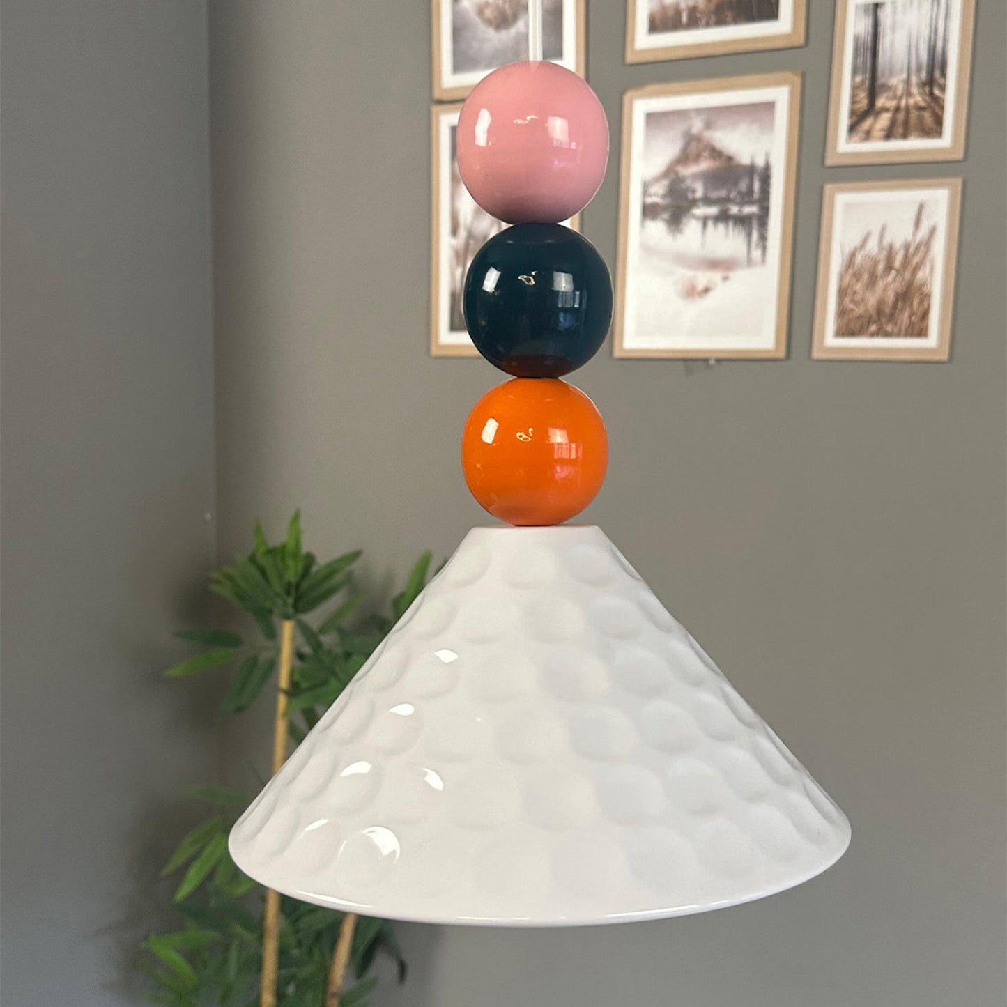 Pendelleuchte Rumy Dreifachperle Metall, Modern Hängelampe