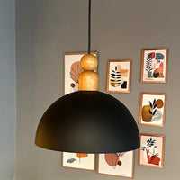 Pendelleuchte Yimpi Wulst Holz Metall