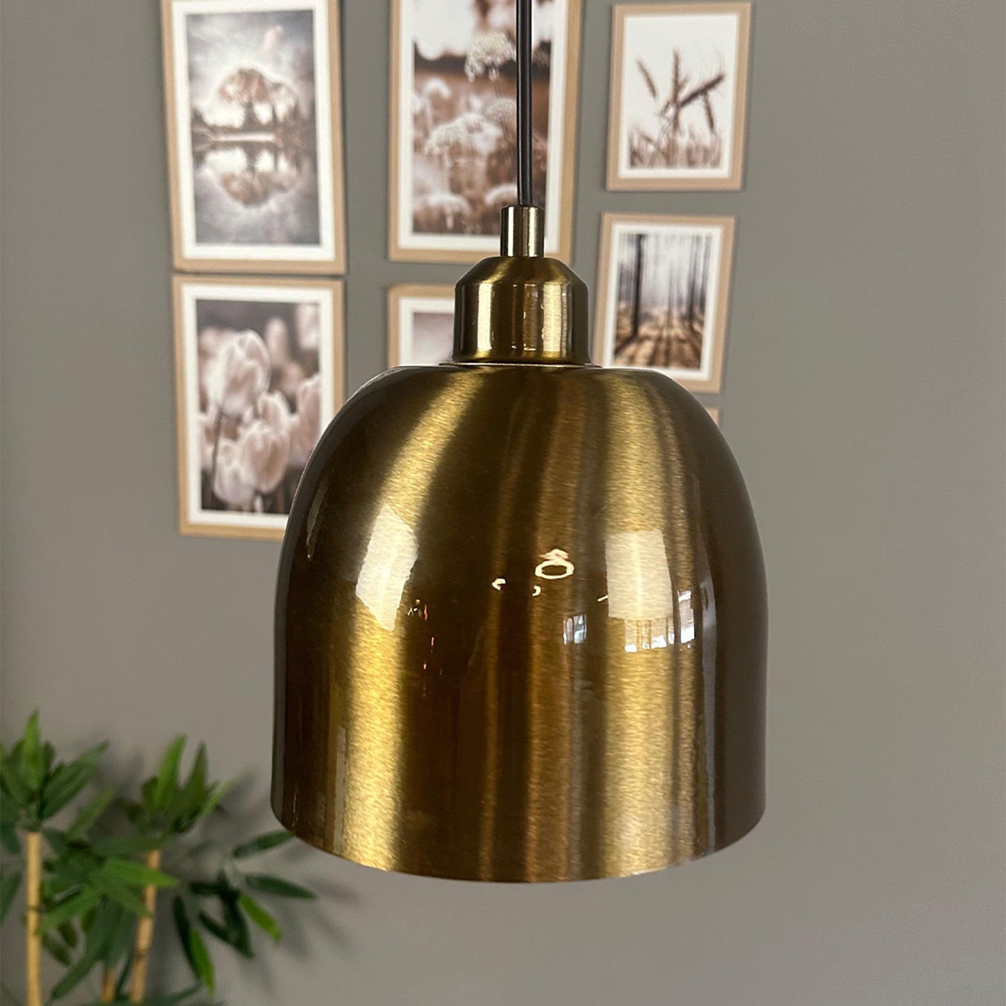 Pendelleuchte Deep Kopfteil Halbe Tulpe Metall Ø17,5 cm E27, Vintage Lampe