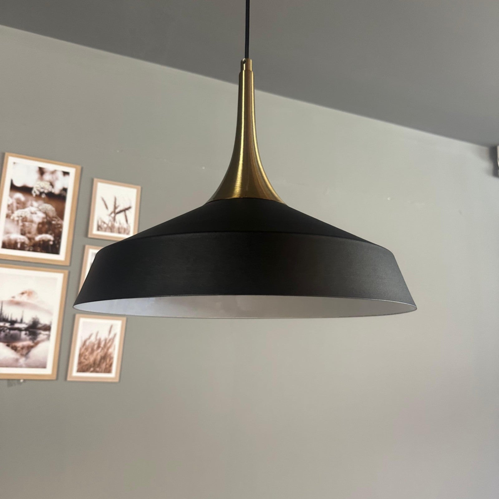 Pendelleuchte Lema Schlot Ø37,5 cm, Metall Hängelampe