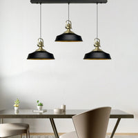 Pendelleuchte  Trio Metall Ø35cm, Retro Hängelampe