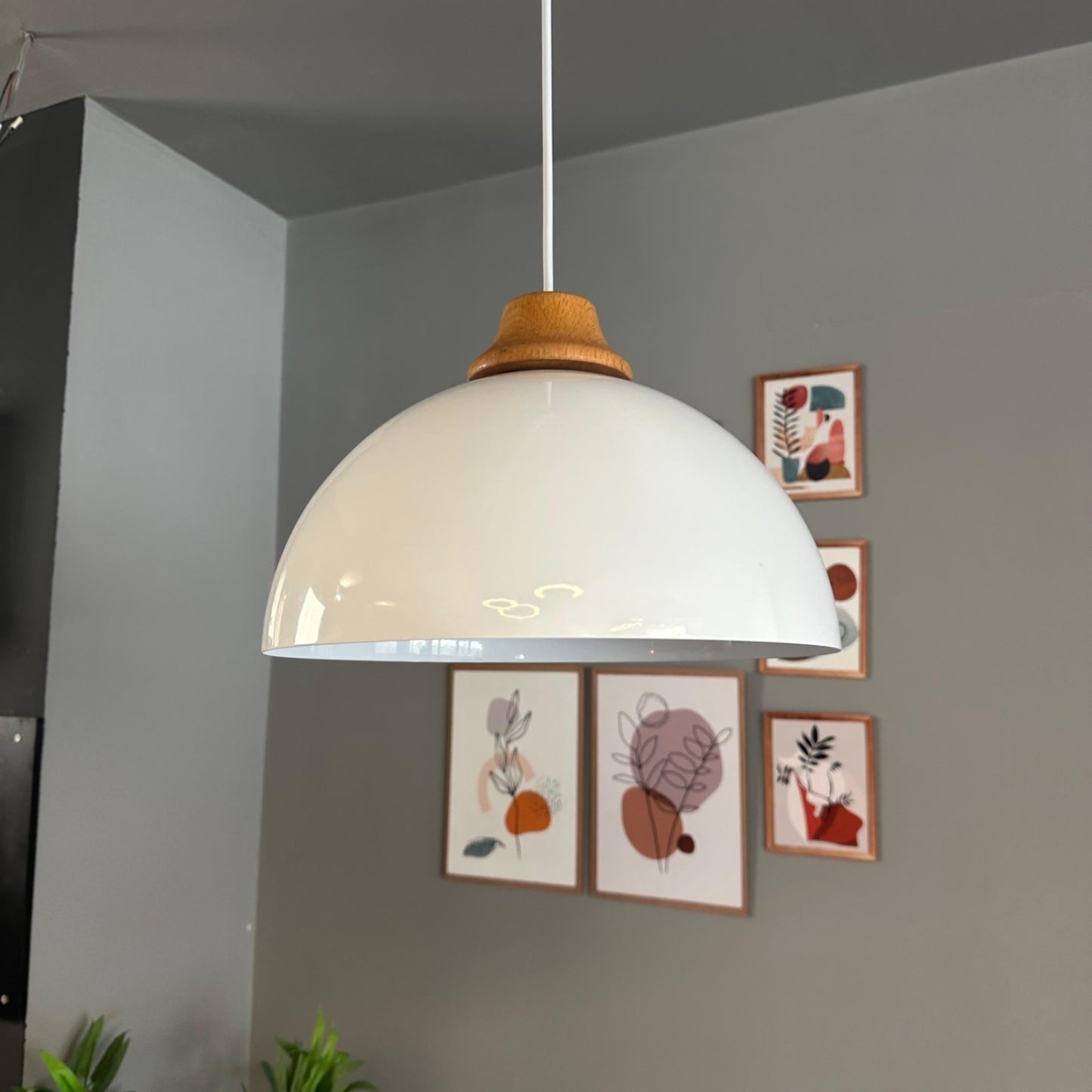 Pendelleuchte Yimpi J Holz Metall, Modern Hängelampe