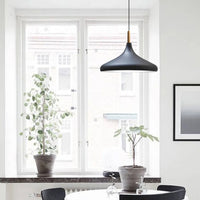 Pendelleuchte Metall Lampe I Champion I Holz Ø35 cm Metall E27 Hängelampe