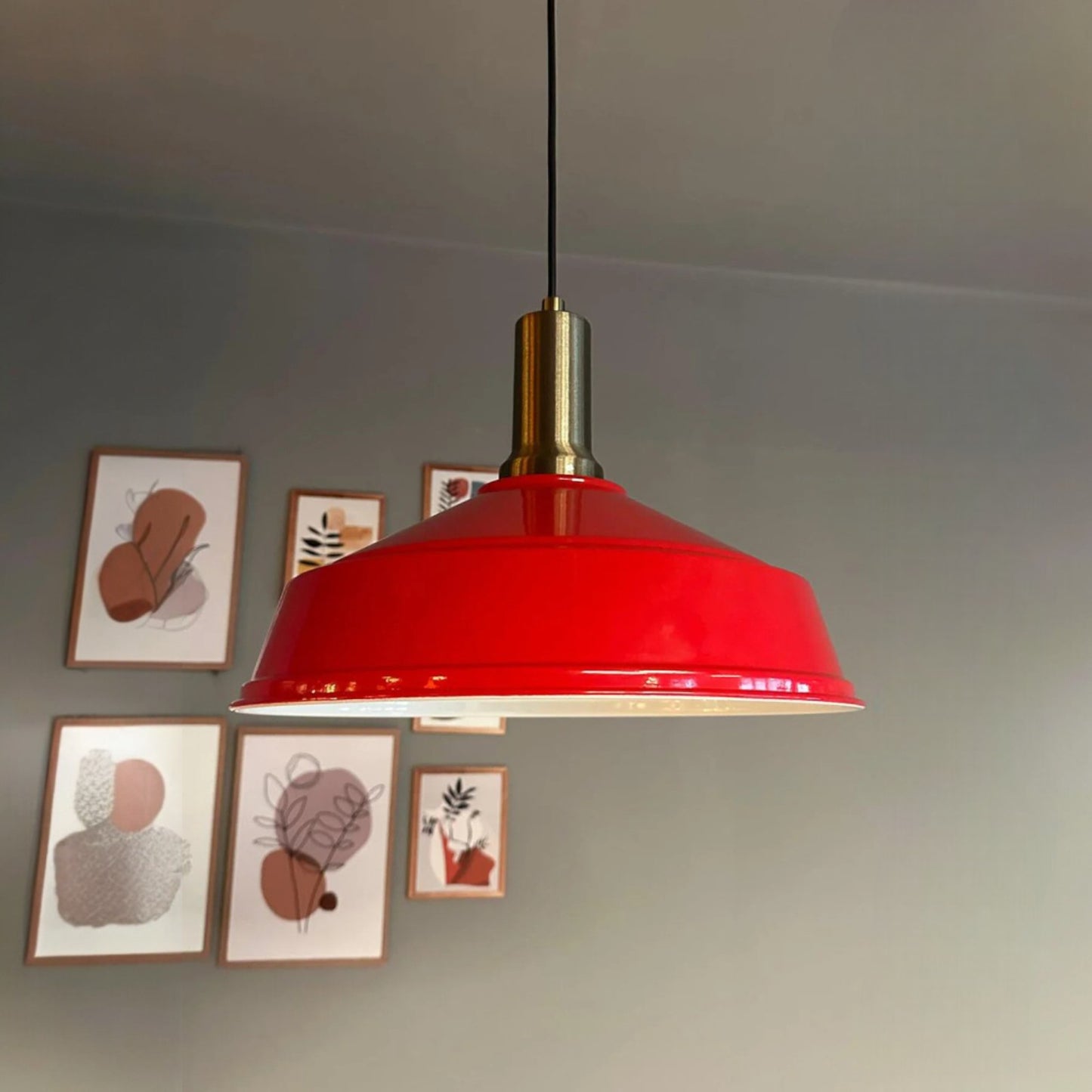 Pendelleuchte Carmelo Fackel Ø35 cm, Metall Hängelampe