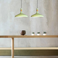 Pendelleuchte Champion aus Holz und Metall, 35 cm Hängelampe