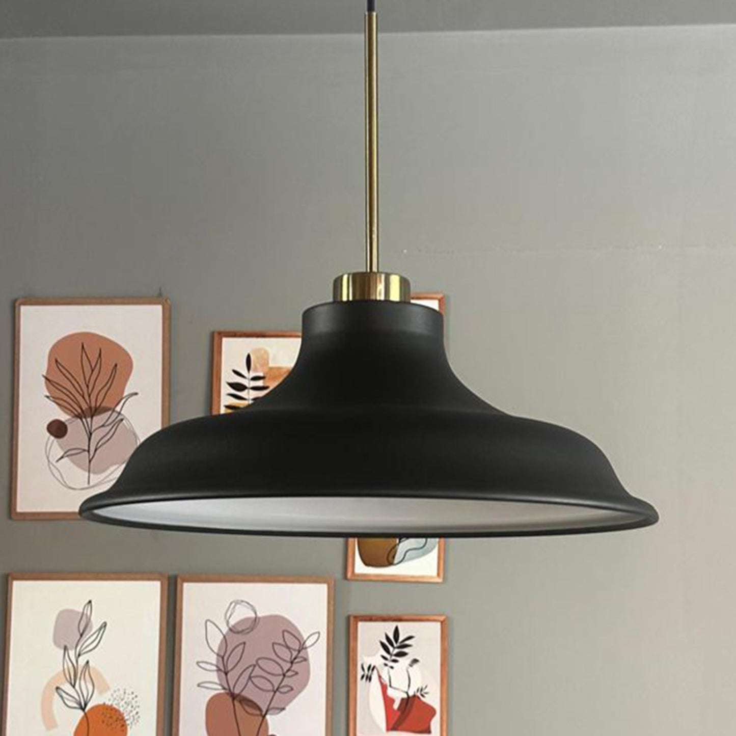 Pendelleuchte Bergo Dünn Ø40 cm, Metall Hängelampe