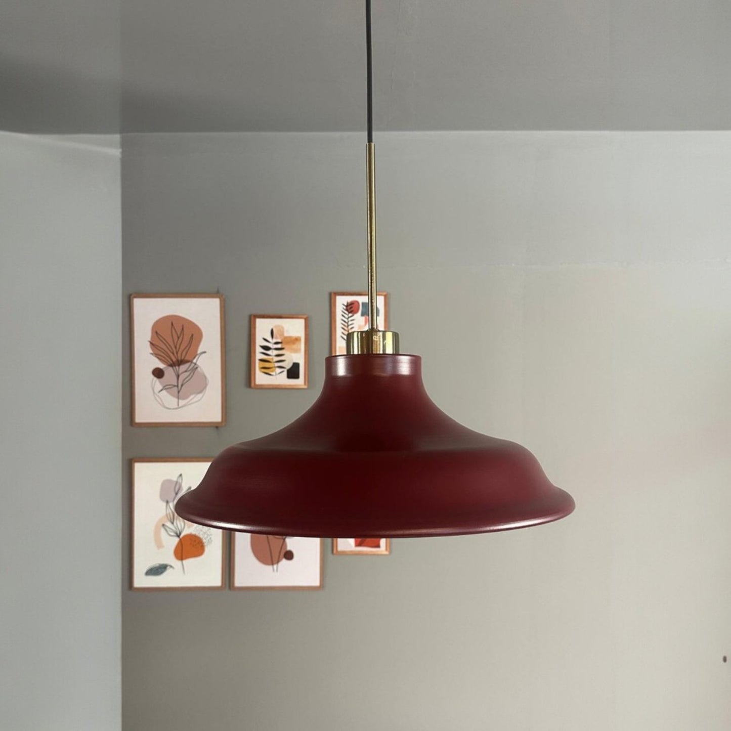 Pendelleuchte Bergo Dünn Ø40 cm, Metall Hängelampe