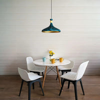 Pendelleuchte Champion aus Holz und Metall, 35 cm Hängelampe