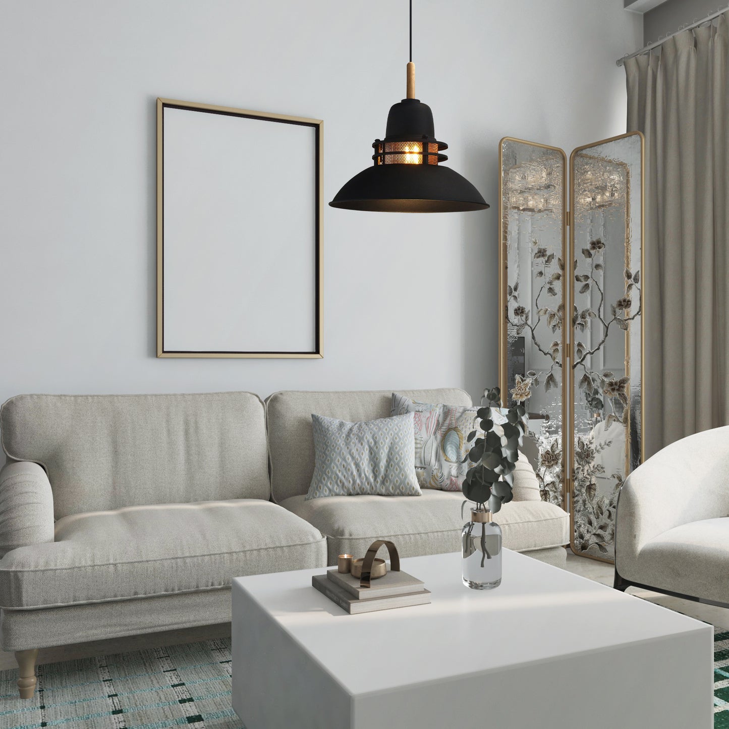 Hängelampe Torchia 34 cm Metall Vintage Lampe