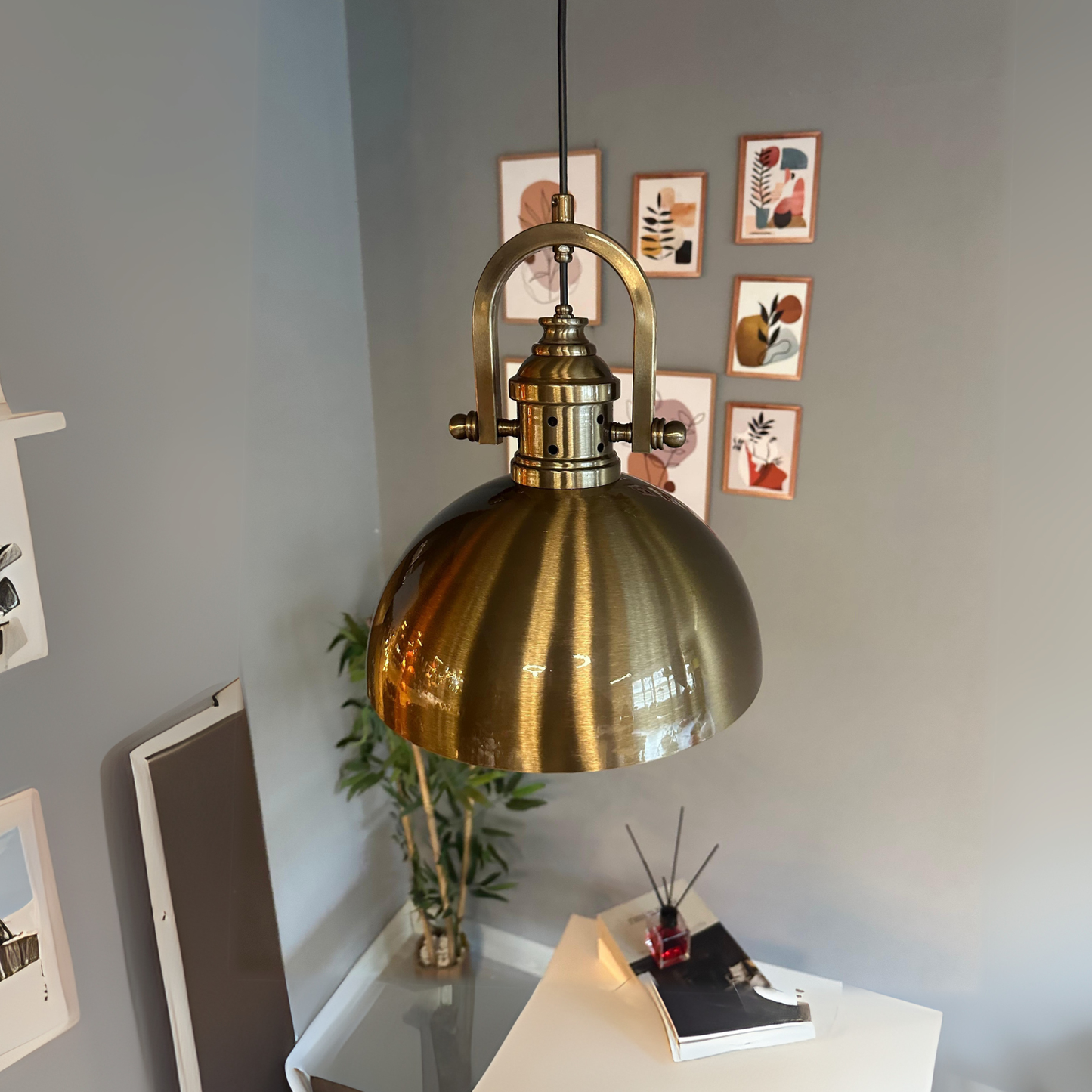 Pendelleuchte Linate Ø40 cm, Texturiert Metall Hängelampe