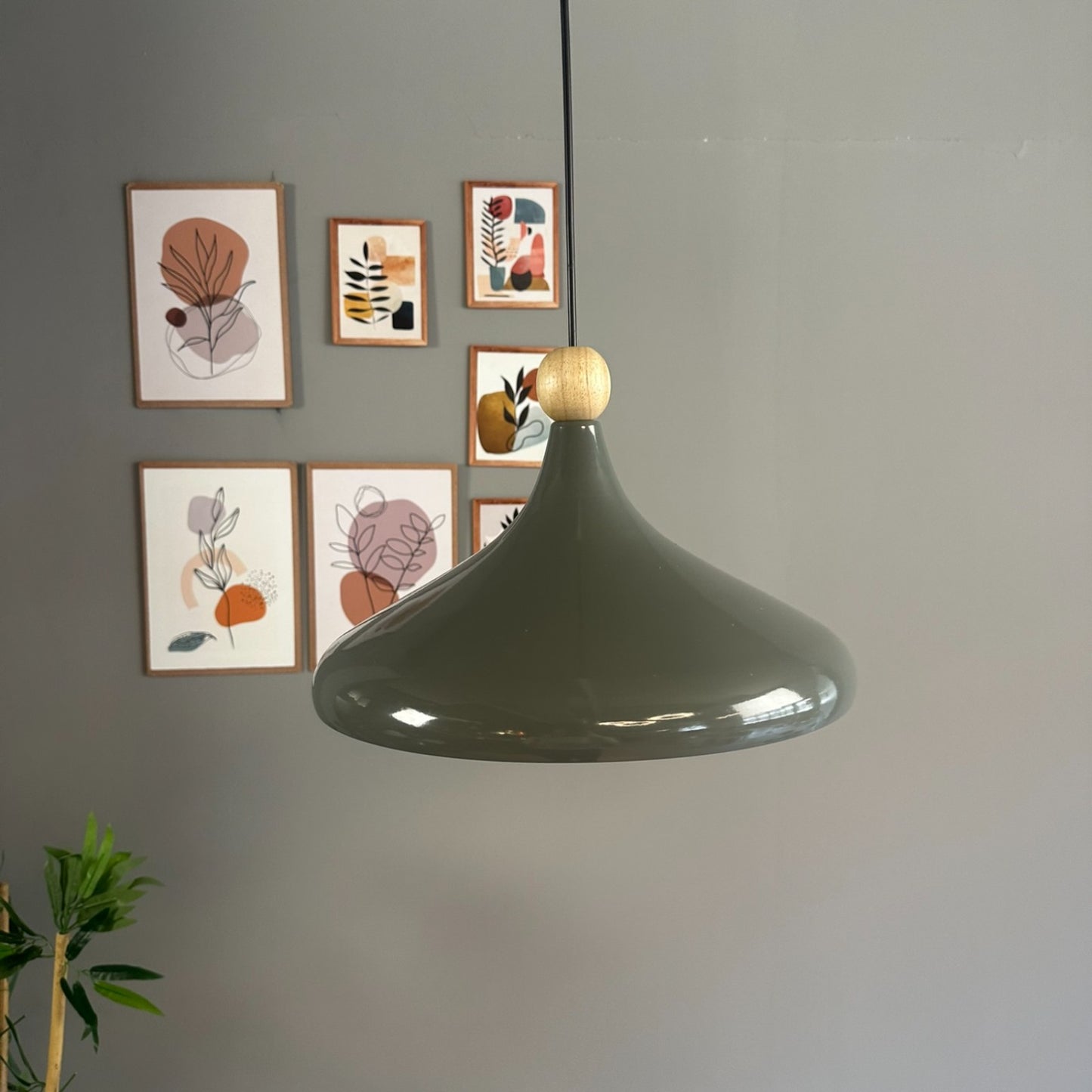 Pendelleuchte Bamyum Champion Pendelleuchte aus Holz, 35 cm Metall E27 Moderne Lampe