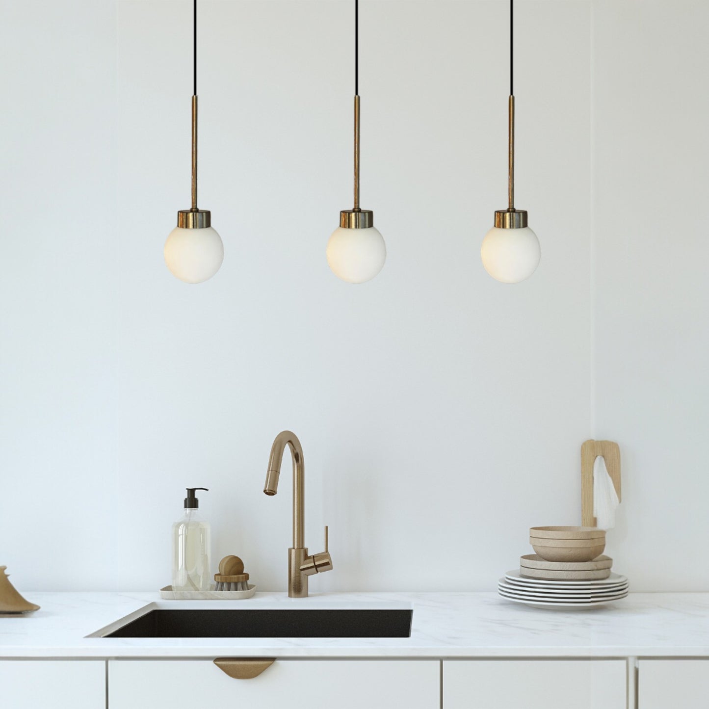 Pendelleuchte Pendelleuchte Petite Glas, Retro Hängelampe ohne Leuchtmittel