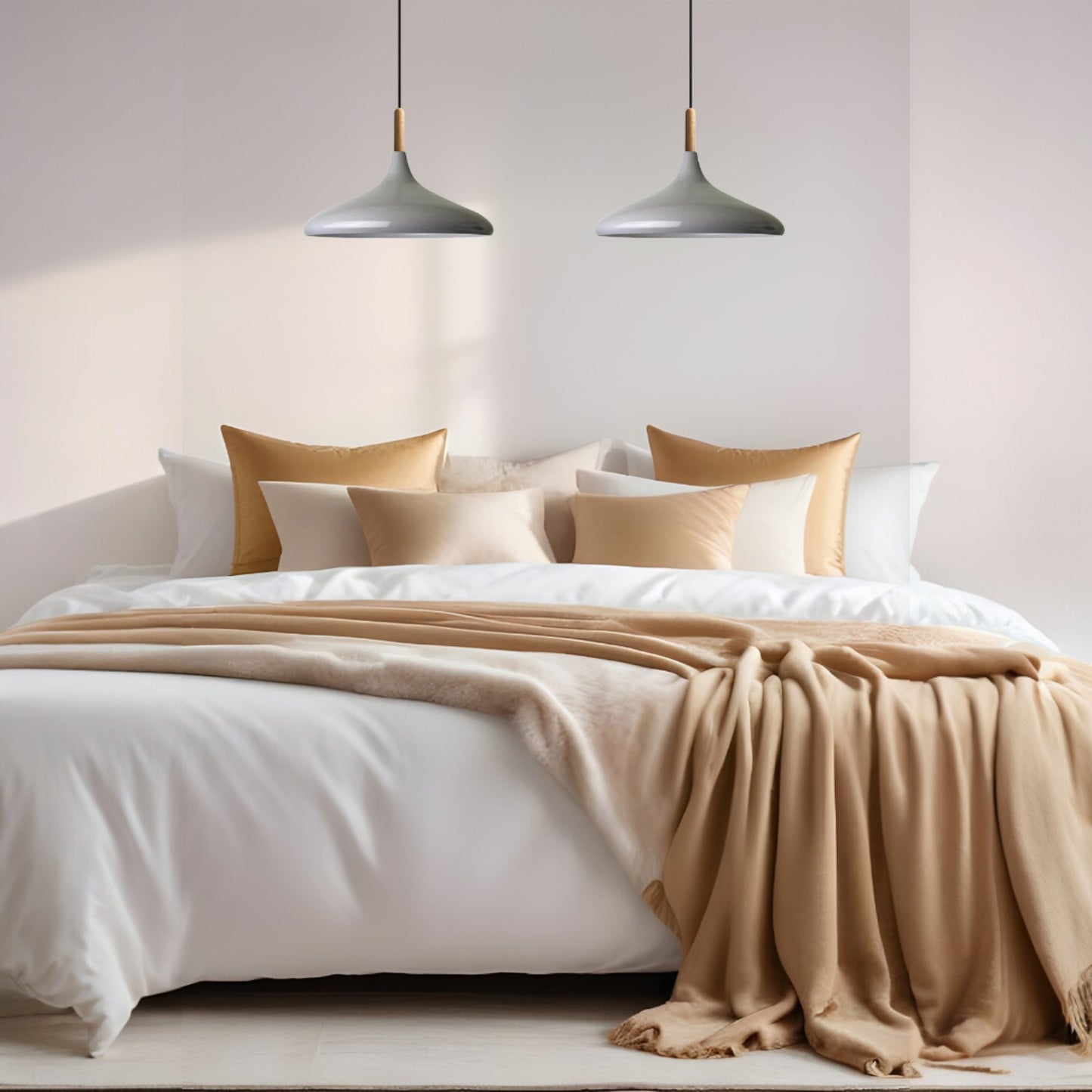 Pendelleuchte Champion Doppelter Kronleuchter Holz Metall Modern Pendelleuchte