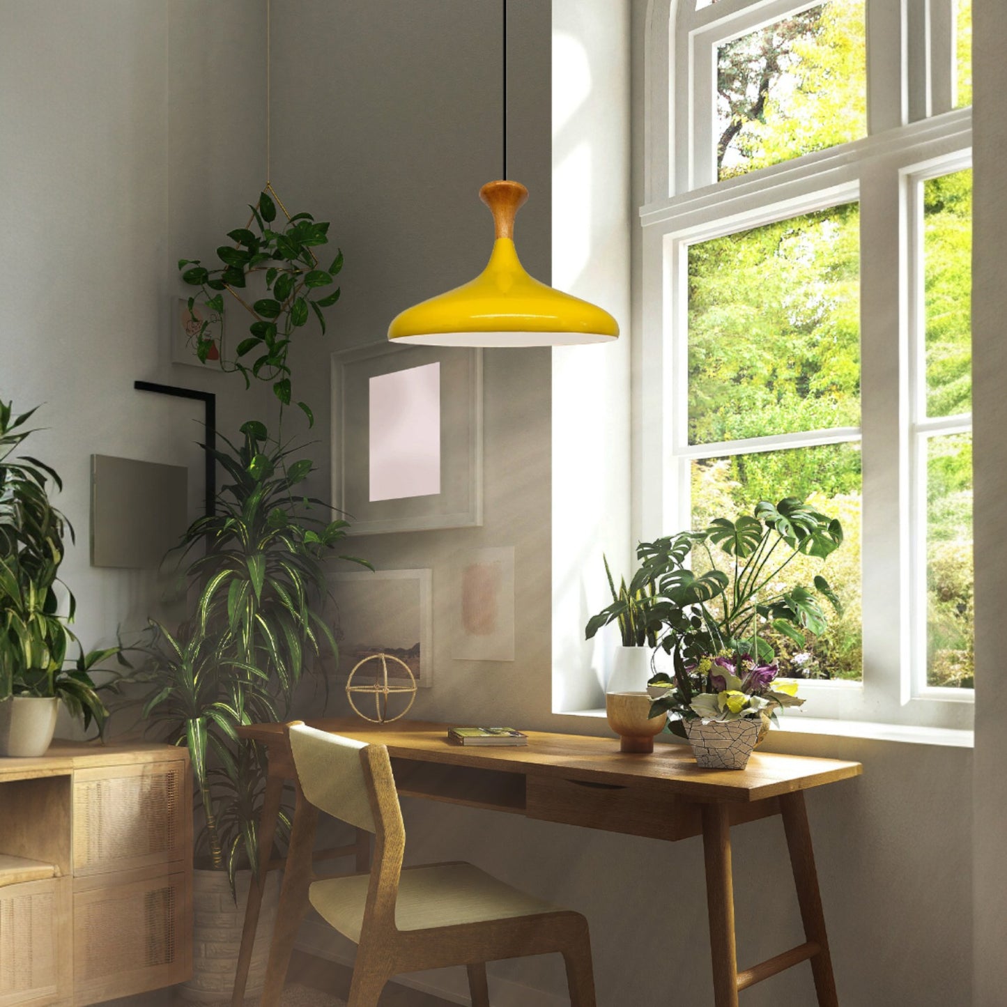 Pendelleuchte Champion Pendelleuchte aus Holz, 35 cm Hängelampe Metall E27