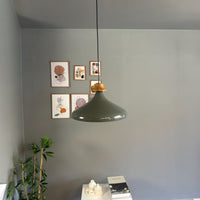 Pendelleuchte Champion J Holz Metall Ø35cm, Modern Hängelampe