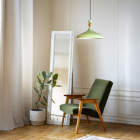 Pendelleuchte Champion aus Holz und Metall, 35 cm Hängelampe