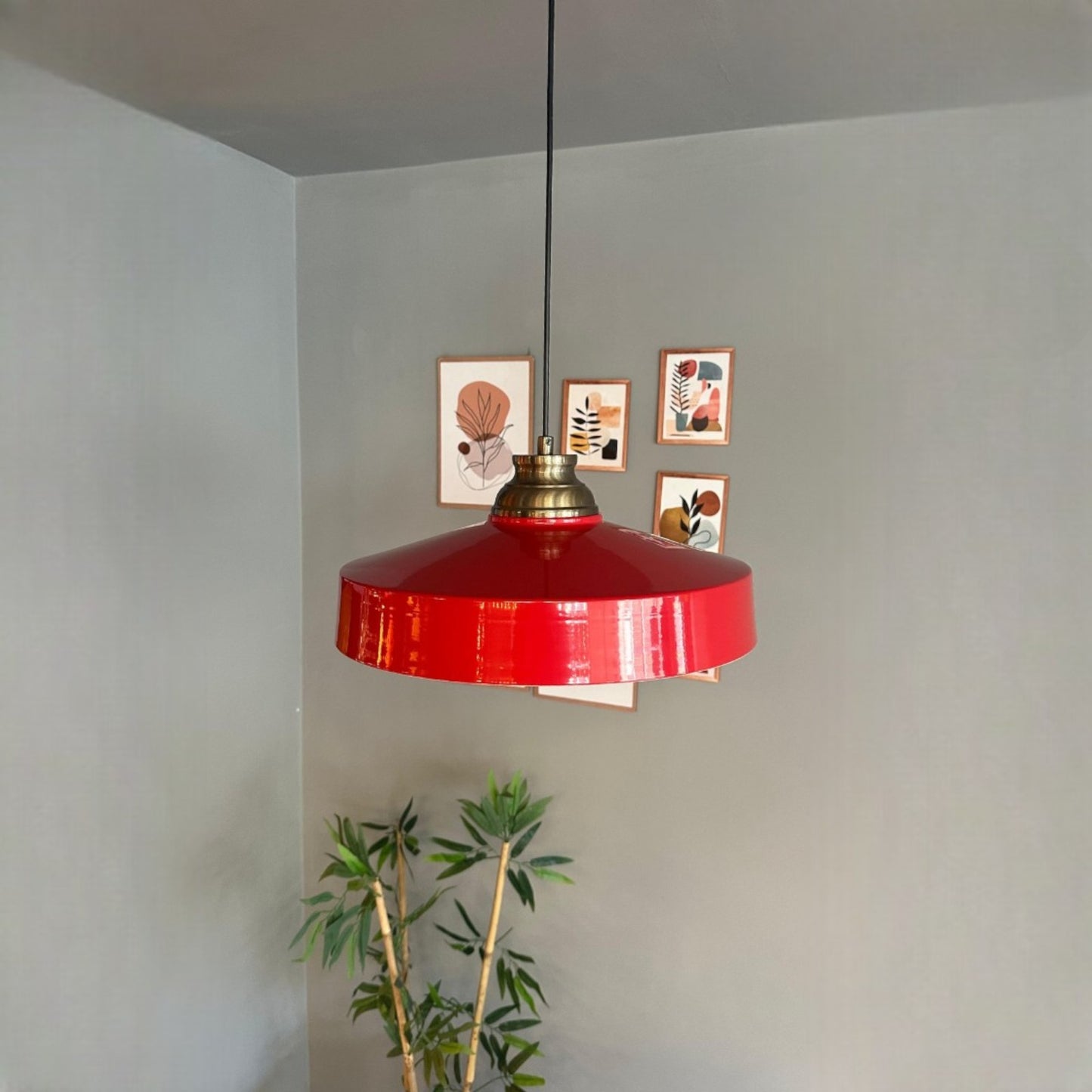Ace Hängelampe Ø40 cm, Pendelleuchte Vintage, Industrial aus Metall E27