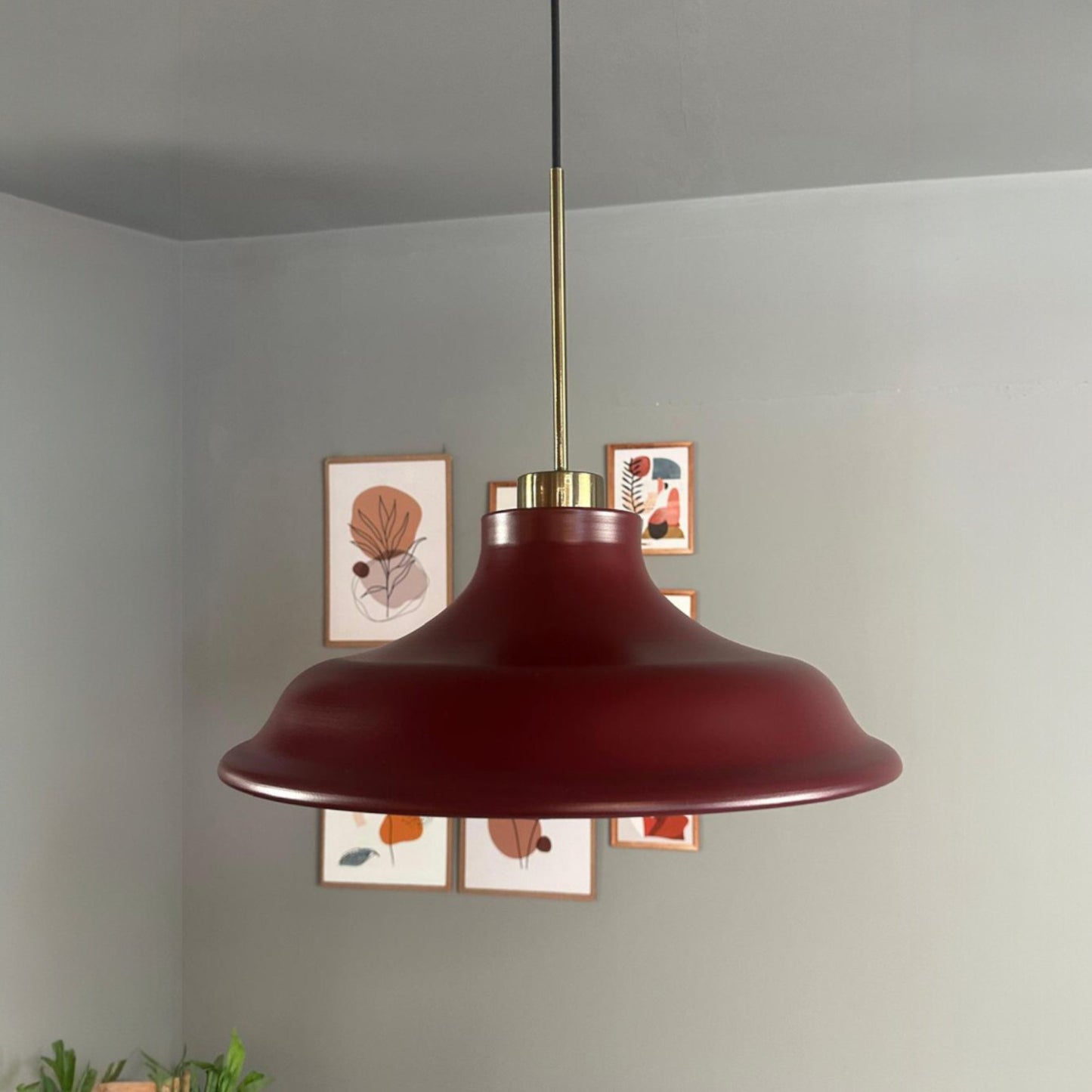 Pendelleuchte Bergo Dünn Ø40 cm, Metall Hängelampe