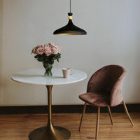 Pendelleuchte Champion aus Holz und Metall, 35 cm Hängelampe