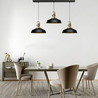 Pendelleuchte  Trio Metall Ø35cm, Retro Hängelampe