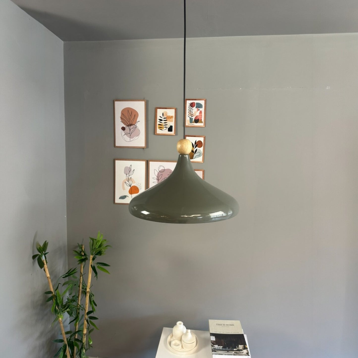 Pendelleuchte Bamyum Champion Pendelleuchte aus Holz, 35 cm Metall E27 Moderne Lampe