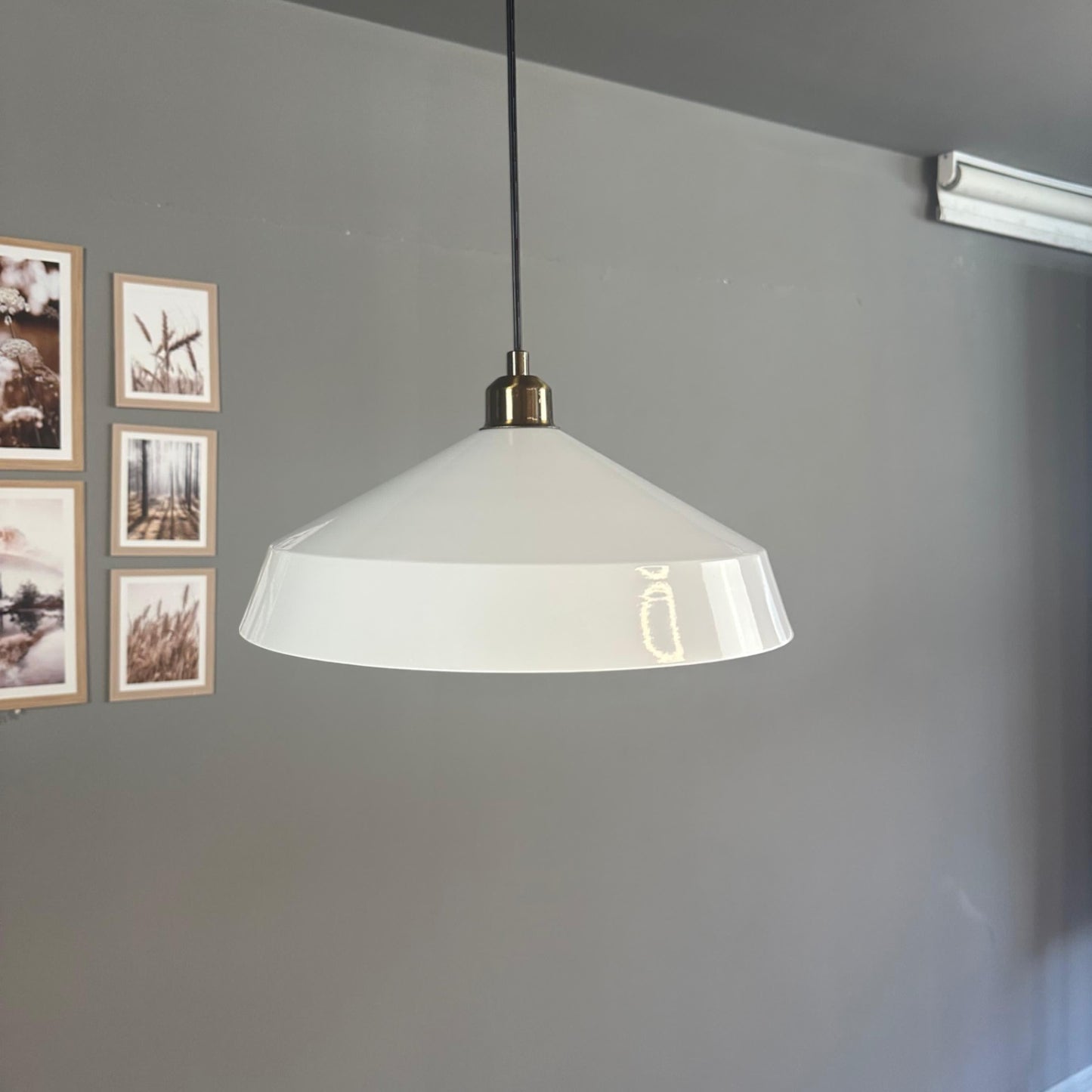 Pendelleuchte Lema HalbeTulpe Ø37,5 cm, Metall Hängelampe