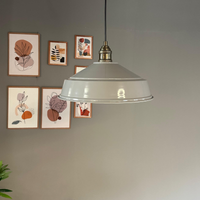 Pendelleuchte Carmelo Halbe Tulpe Ø35 cm, Metall Hängelampe ohne Leuchtmittel