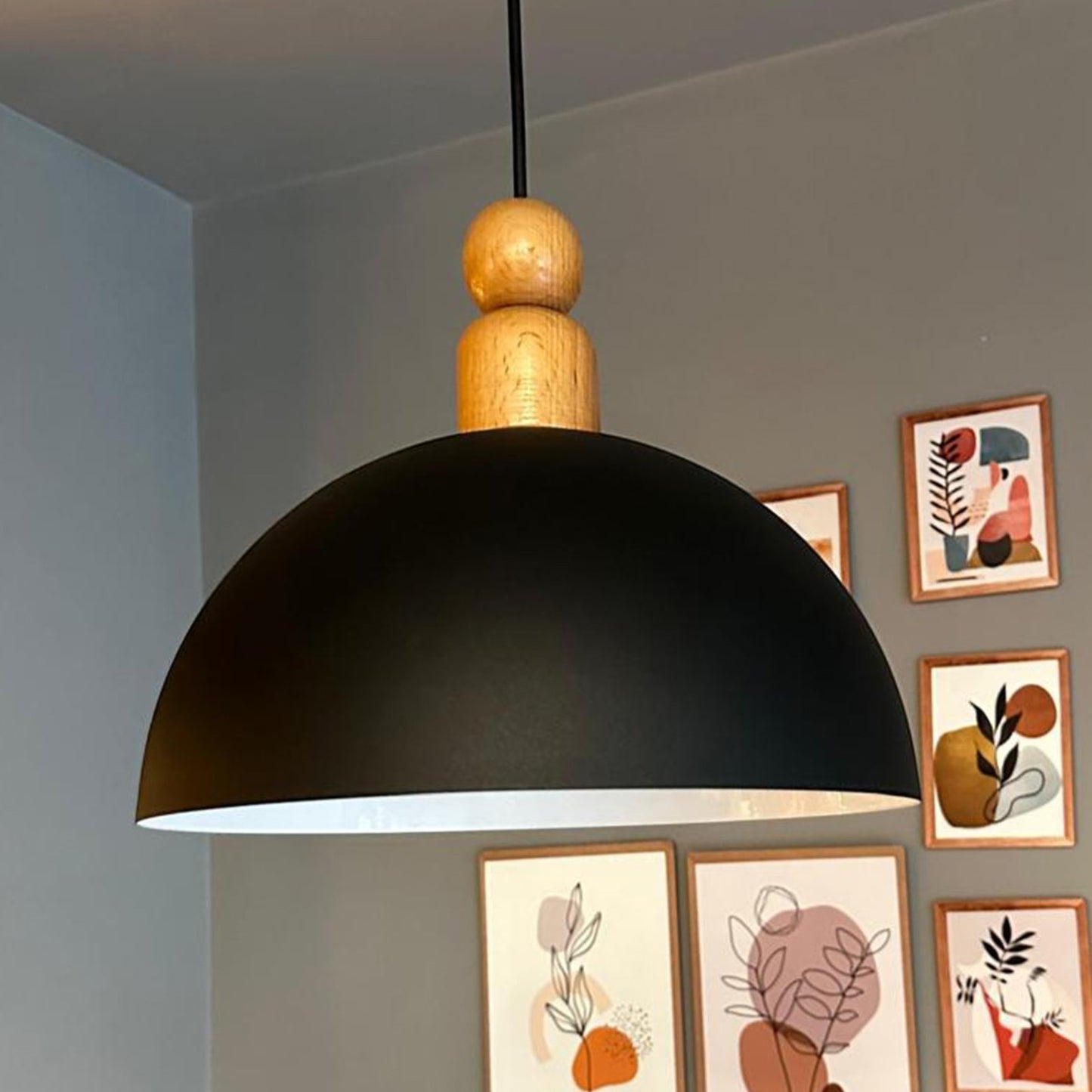 Pendelleuchte Yimpi Wulst Holz Metall