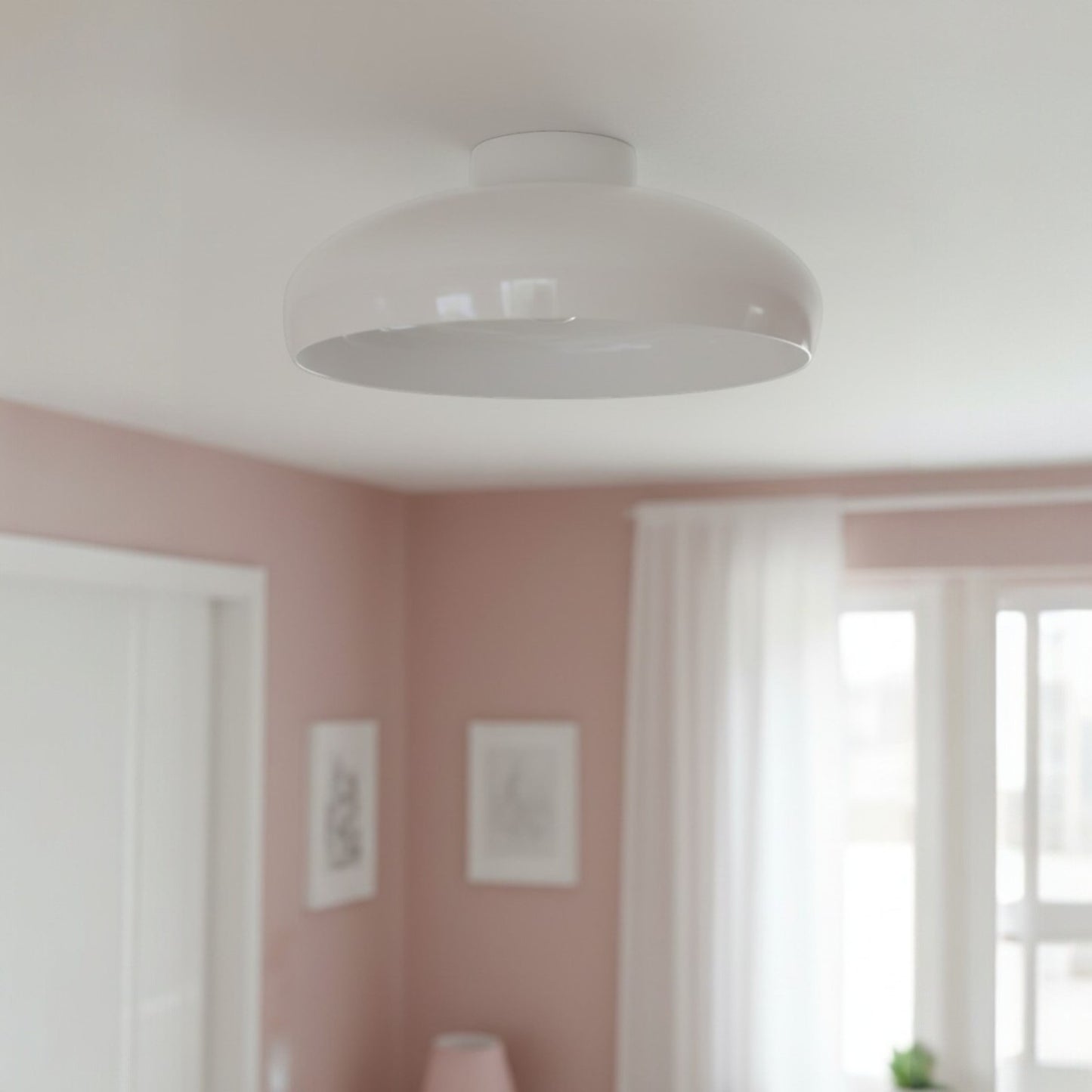Plafonnier en métal avec 1 lampe