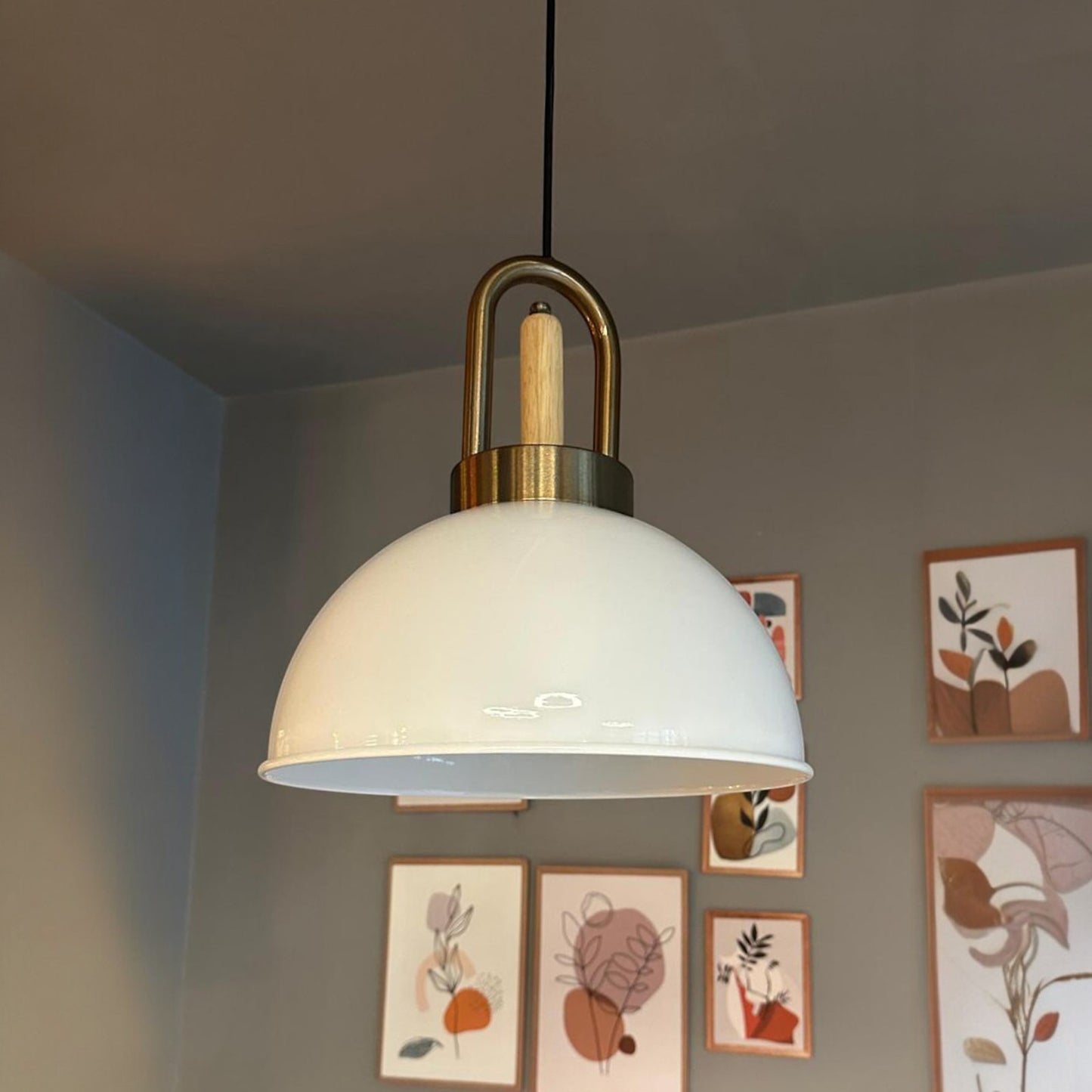 Pendelleuchte Yimpi Locke Holz Metall, Modern Hängelampe