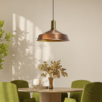 Pendelleuchte Hängelampe AsletlEF Ø40 cm, Pendelleuchte Vintage, E27 Lampe ohne Leuchtmittel, E27, Dimmbar, Einstellbare Kabellänge