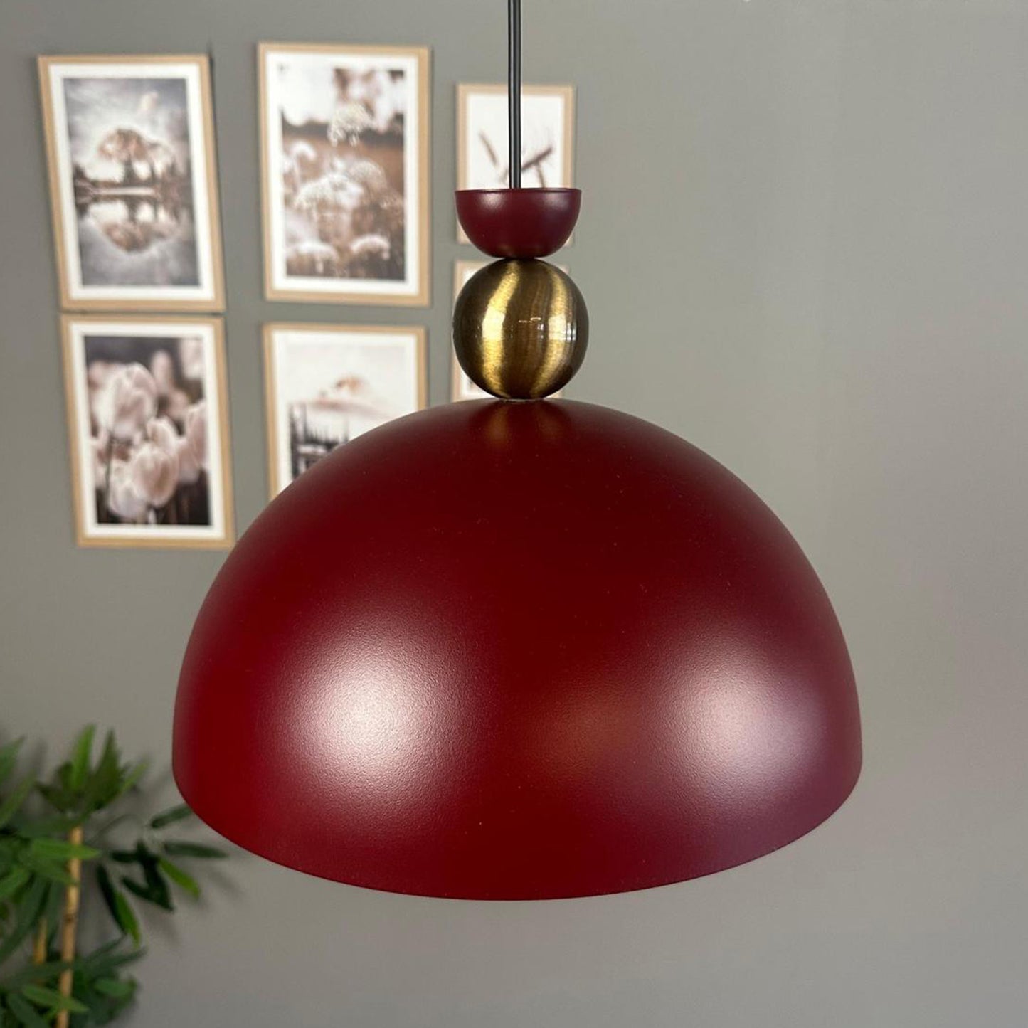 Pendelleuchte Metall Yimpi Wulst Holz Metall