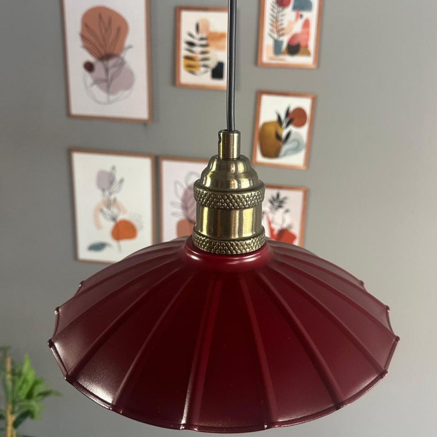 Pendelleuchte Risso Holz Metall, Modern Hängelampe ohne Leuchtmittel