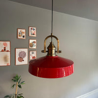 Ace-Finke Hängelampe Ø40 cm, Pendelleuchte Vintage, Industrial aus Metall E27