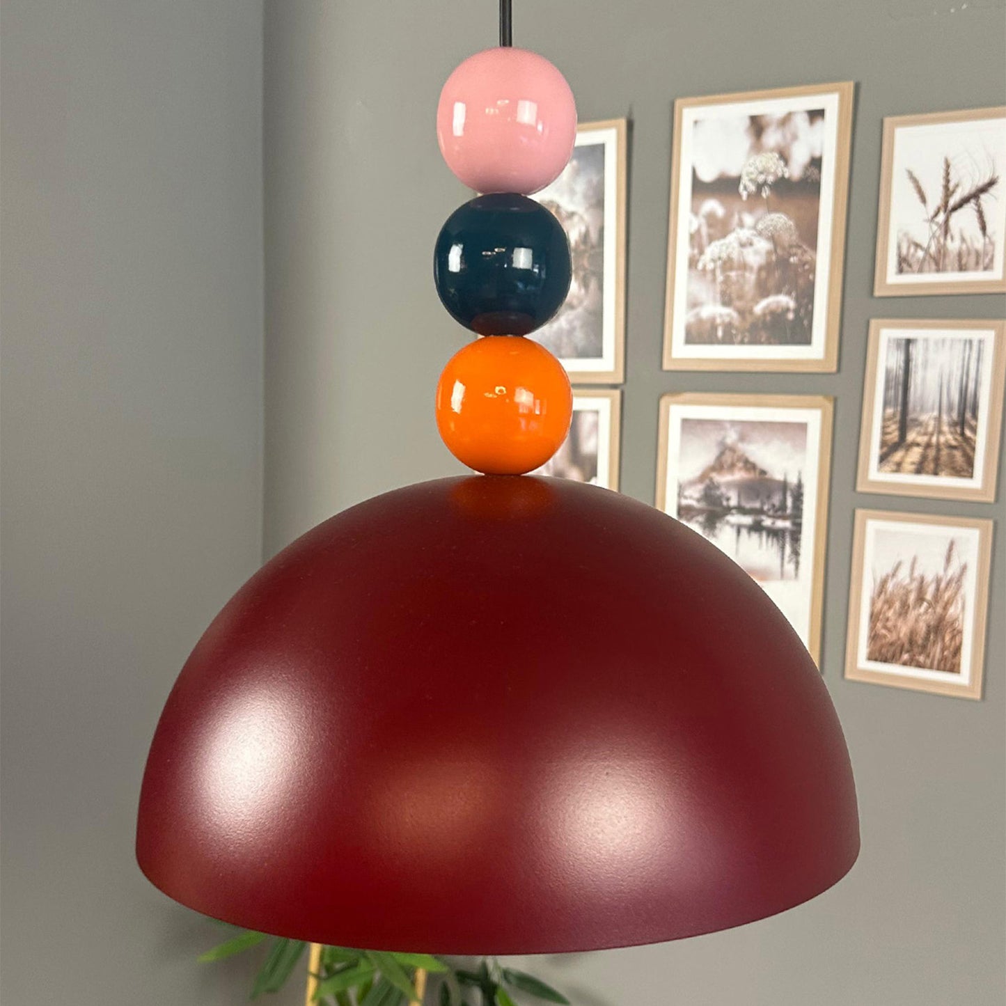 Pendelleuchte Yimpi Wulst Metall Ø30cm, Modern Hängelampe