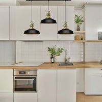 Pendelleuchte  Trio Metall Ø35cm, Retro Hängelampe