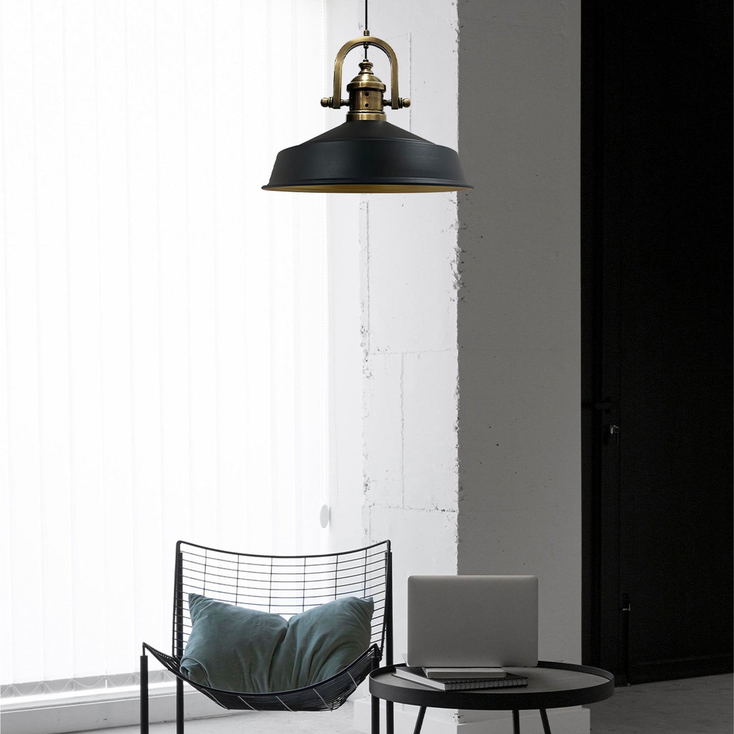 Pendelleuchte Asletl Hängelampe Industrial aus Metall Ø41 cm, Pendelleuchte Esstisch