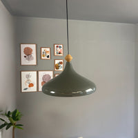 Pendelleuchte Champion Q Holz Metall Ø35cm, Modern Hängelampe