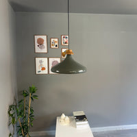 Pendelleuchte Champion J Holz Metall Ø35cm, Modern Hängelampe